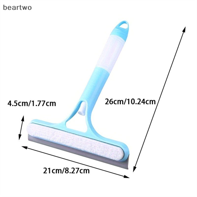 < Beartwo > Dụng cụ làm sạch kính gia dụng có thể tưới nước Gương 3 trong 1 Dụng cụ cạo kính Cửa sổ Dụng cụ cạo đẹp