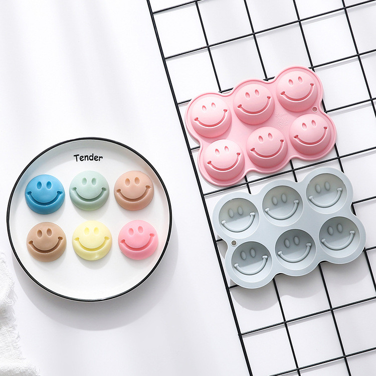 6 Khoang Mặt Cười Biểu Hiện Khuôn Mặt Khuôn Silicon Khuôn Làm Bánh Khuôn Làm Bánh Chocolate Epoxy Kẹo Đá Viên Khuôn Xà Phòng Handmade Khuôn Làm Bánh DIY Khuôn Nướng Bánh