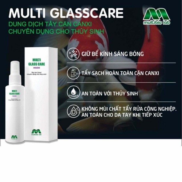 Tẩy Cặn Canxi Multi Glass Care Cho Bể Cá