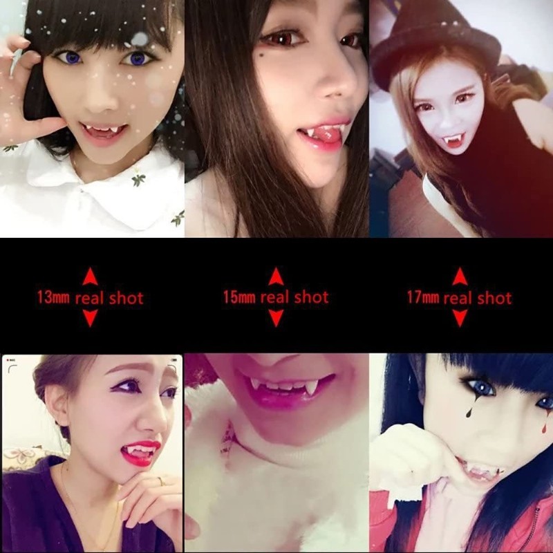 Halloween Ma Cà Rồng Răng Fangs Răng Giả Chống Đỡ Đảng Trang Phục DIY Cosplay Đạo Cụ