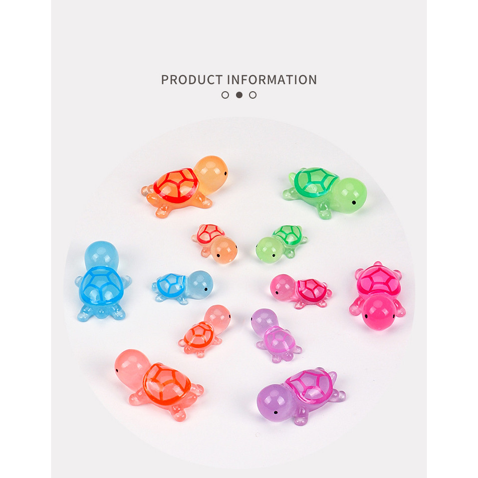 ToToo 50pcs Túi mù rùa phát sáng Mini Đồ trang trí động vật nhỏ Đồ chơi ...