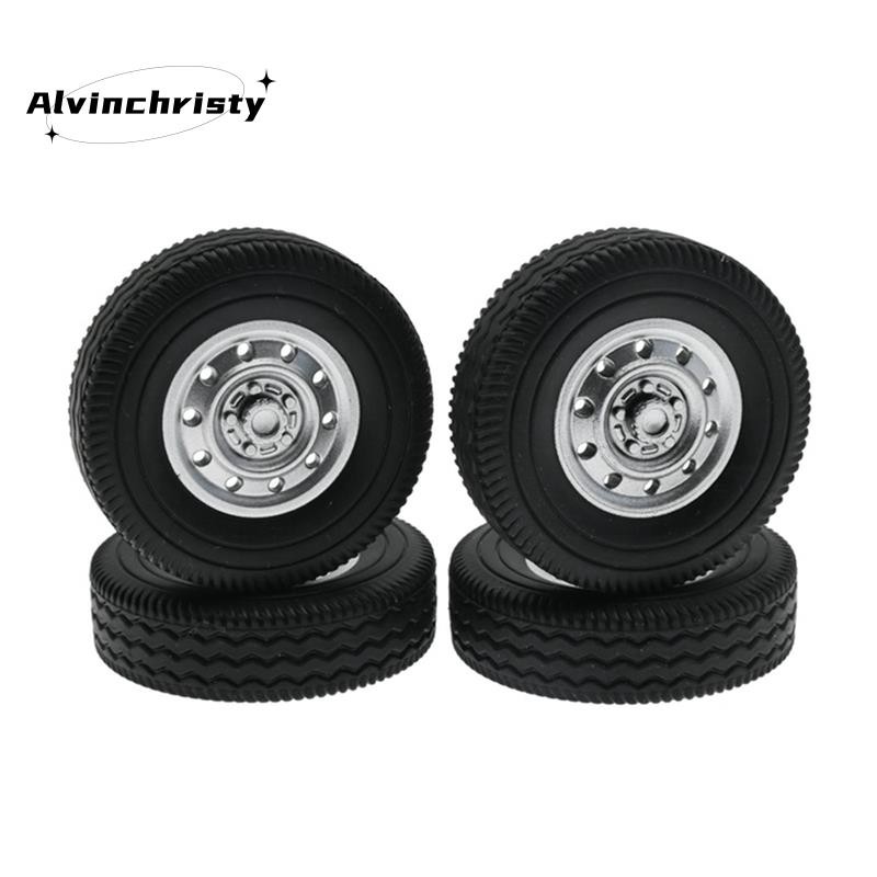 4 Bánh Xe Cao Su Lốp Lốp Lốp Cho WPL D12 Mini 1 / 16 RC Drift Xe Tải Phụ Kiện