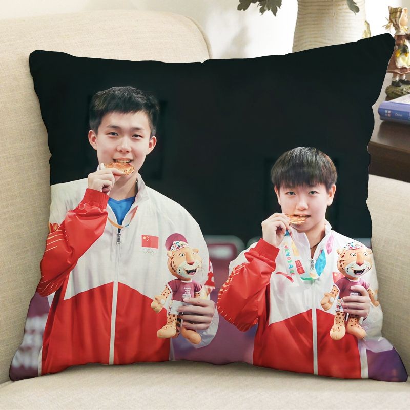 ✨Sản phẩm mới✨Sato King Chuqin Sun Yingsha Gối Sofa Gối Đệm Xe Thắt Lưng Quà Tặng Sinh Nhật Gối Vuông✨Sự kiện✨