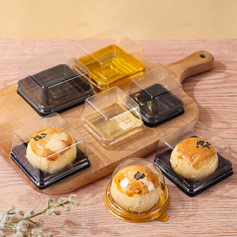 50 / 75 / 100gmooncake vỉ bao bì hộp lòng đỏ trứng sắc nét vỉ bao bì hộp bánh trung thu vỉ hộp đóng gói bánh trung thu hộp đóng gói vỉ màu xanh Tuan hộp đóng gói trong suốt