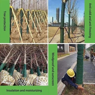 Băng bảo vệ cây OIWLSAX321, vỏ chống đông giữ ấm màu xanh lá cây, giữ ẩm, phụ kiện sân vườn