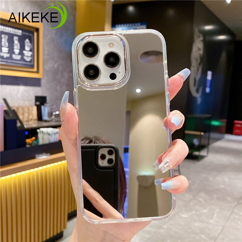 Dành Cho Samsung Galaxy A15 A05S M32 M15 M13 A30 A20S A14 A13 A12 A11 A04 A03S A02S M22 M12 M11 F22 F15 Ốp Điện Thoại Gương Thời Trang TPU Mềm Mạ Điện Kim Loại Cam Cặp Đôi Ốp Lưng