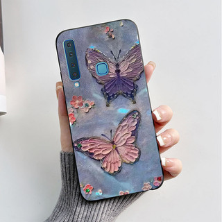 Dành Cho Samsung Galaxy A9 2018 Ốp Lưng Thiết Kế Mới Sơn Bướm Bảo Vệ Mờ Cho Samsung A9 2018 SM-A920F / DS A9 Ngôi Sao Vỏ Điện Thoại