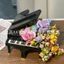 Đồ chơi lắp ráp khối xây dựng tự làm, Mô hình nhạc cụ Piano Violin hoa bảo quản, Đồ trang trí để bàn, Đồ chơi giáo dục, Quà tặng sinh nhật tự làm (0491)