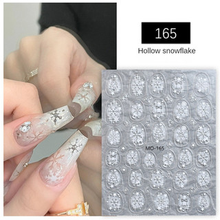 Nail Art Giáng Sinh Nail Sticker Hollow Bông Tuyết Chuông Cây Giáng Sinh Sao Bow Decal Trang Trí Móng Tay Đảng Lễ Hội Làm Móng Tay Công Cụ Cho Móng Tay Cửa Hàng