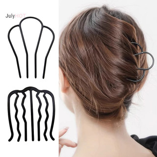 Julyhot 1 Chiếc Bé Gái Kim Loại Đen Kẹp Tóc Cho Nữ Kẹp Tóc Lược Lộn Xộn Bun Kẹp Tóc Kẹp Bên Lược Updo Stick Dụng Cụ Tạo Kiểu Tóc Massivedeals