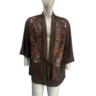 Áo cosplay Thần Thoại Ngộ Không màu đen, thiết kế haori linh mục, size 4XL
