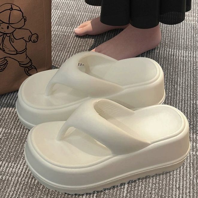 Dép xỏ ngón hợp thời trang nâng cao 7cm Hàn Quốc: Dép xỏ ngón đế mềm EVA dành cho nữ Dép xỏ ngón đế dày