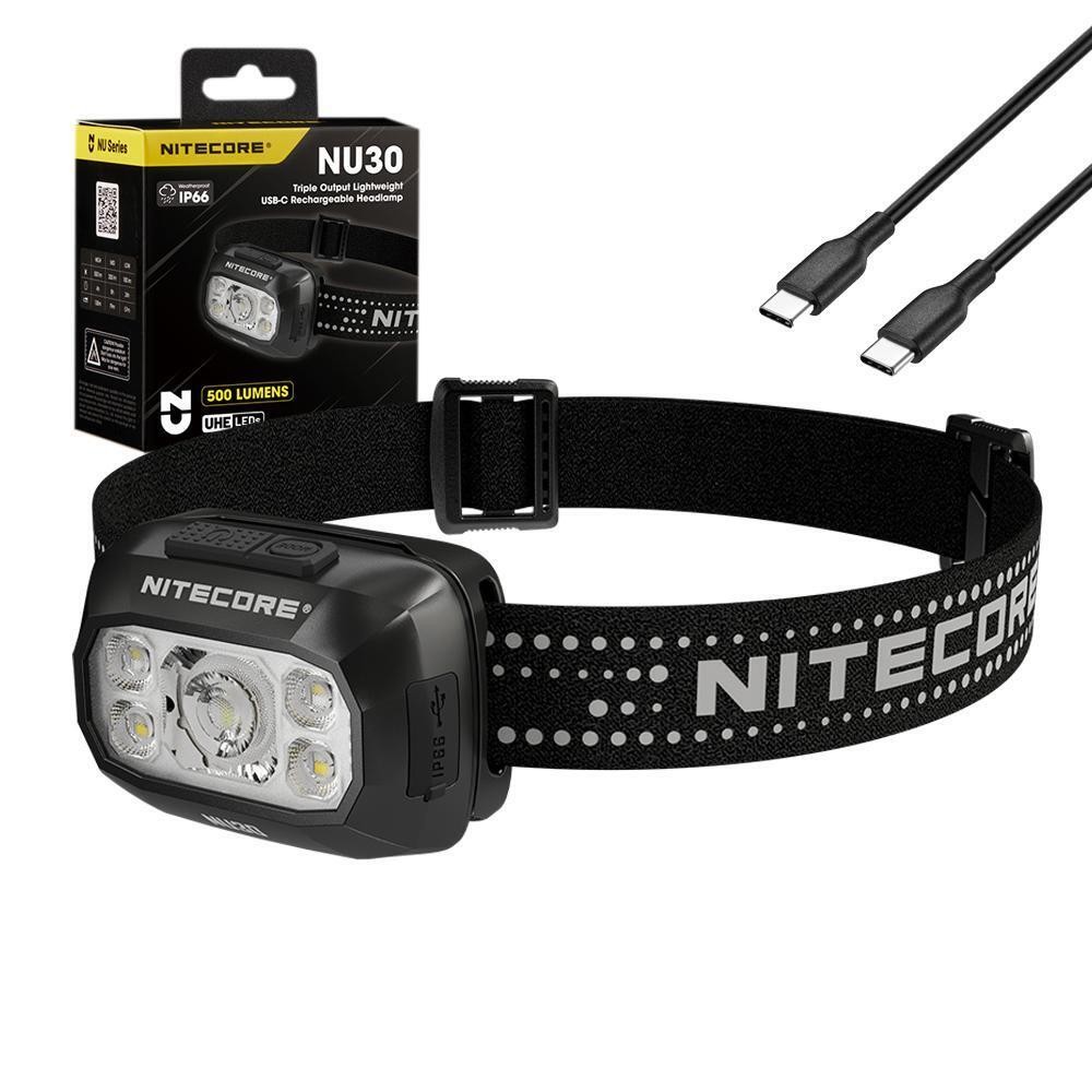 Nitecore NU30 500 Lumens USB-C Rechargeable Outdoor Headlamp Headlight