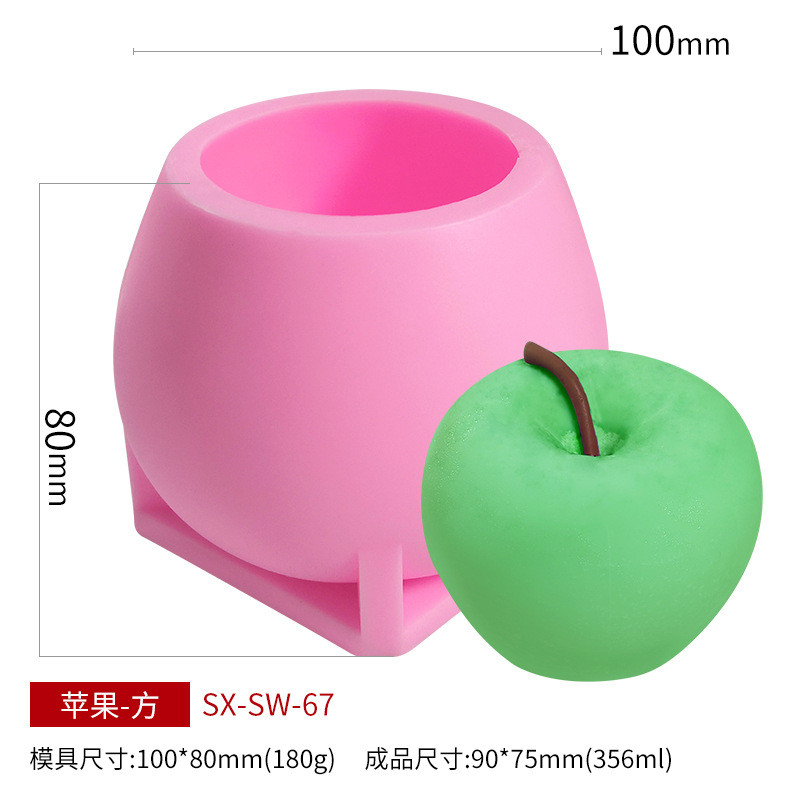 Giáng Sinh Apple Mousse Khuôn Silicon Đêm Giáng Sinh 3D Apple Pháp Trái Cây Mousse Sô Cô La Nến Khuôn Làm Bánh DIY Khuôn