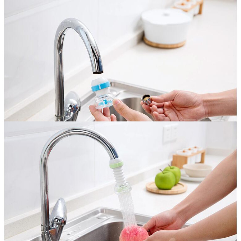 Vòi lọc nước rửa bát tăng áp xoay 360 có thể kéo dài chống bắn nước - SHOPMH1