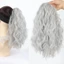 DELMER Đuôi ngựa gợn sóng ngắn, Phần mở rộng đuôi ngựa chịu nhiệt Dây rút Đuôi ngựa xoăn, Phụ kiện tóc Tổng hợp Vô hình Tự nhiên Đuôi ngựa Thiết bị tóc Sử dụng hàng ngày