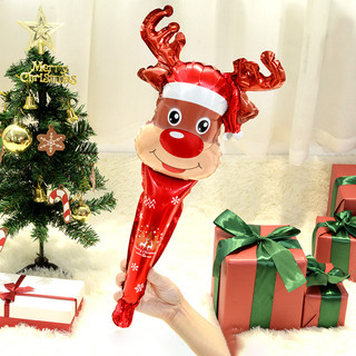 Mới Trang Trí Giáng Sinh Nhôm Phim Bóng Ông Già Noel Người Tuyết Nai Sừng Tấm Cầm Tay Dính Bóng Đồ Chơi
