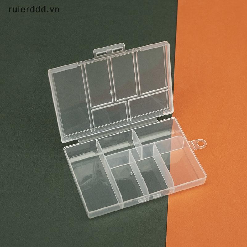 # Mới # 6 Khe Trang Sức Hộp Dụng Cụ Sắp Xếp Lưu Trữ Hạt Hộp Trang Sức Thời Trang Bao Bì Nhựa Quà Tặng Bông Tai Hộp Nhẫn Cho Jewerly.