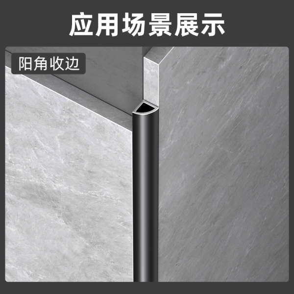 Hợp kim nhôm góc đường hoàn thiện dải gạch men góc phải đóng sàn trống nữ trang trí