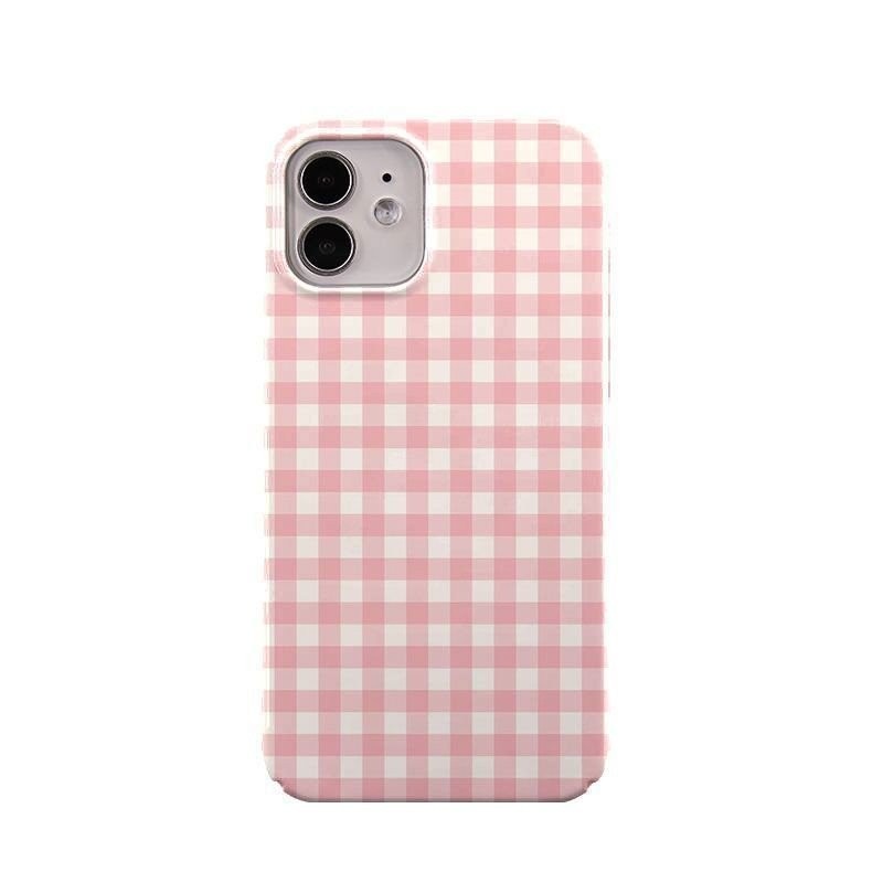 Ốp điện thoại Ốp cứng dùng cho iPhone kẻ caro 16/15ProMax/14 đơn giản 13/12/11Pro Ốp bảo vệ toàn bộ lỗ lớn chống rơi HMGR 7/8Plus