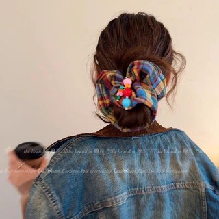 Phiên bản Hàn Quốc Thời trang Vui nhộn Rainbow Kẻ sọc Dây buộc tóc