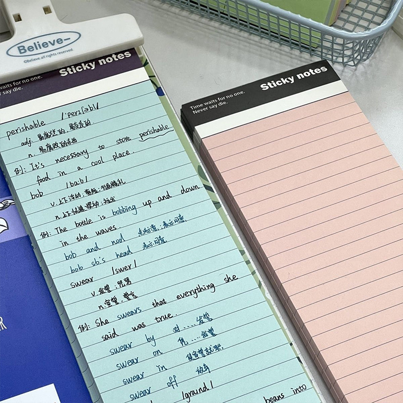 Bộ 50 Phong Cách Hàn Quốc Đơn Giản Dài Dải Notepad Dung Tích Lớn Xé Lót ...