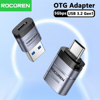 Rocoren USB 3.2 Gen1 Type-C Bộ chuyển đổi OTG Type C USB C Nam sang USB Nữ Bộ chuyển đổi USBC Đầu nối OTG cho máy tính xách tay Samsung