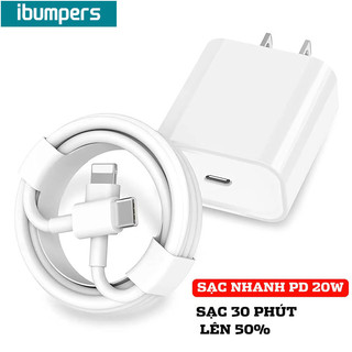 ibumpers Sạc Nhanh PD 20W USB C Sang L / Type-c Bộ sạc tường cho IPHONE IPAD