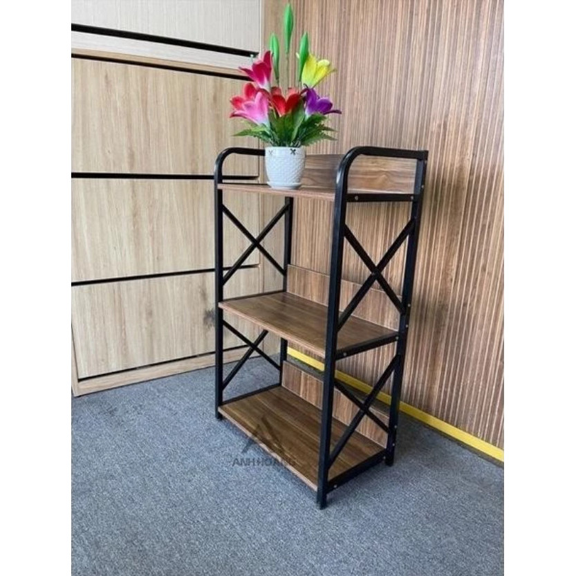 KỆ ĐỂ ĐỒ ,KỆ 3 TẦNG , KỆ GỖ KHUNG SẮT , LIÊN KẾT CHẮC CHẮN , KỆ DOCER TRANG TRÍ NỘI THẤT