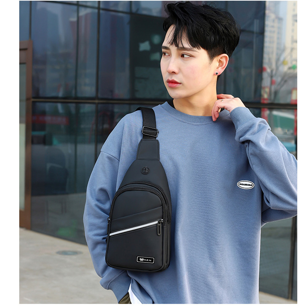 Túi đeo chéo Unisex sang trọng TII778 KÉO-ĐỨNG-XÉO-2 CHẤM ĐỨNG M.E.N [GIAO NHANH]