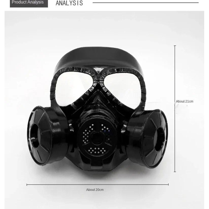 Mặt nạ dạ quang Airsoft CS Cosplay Bảo vệ quần áo Full Face LED Gas ...