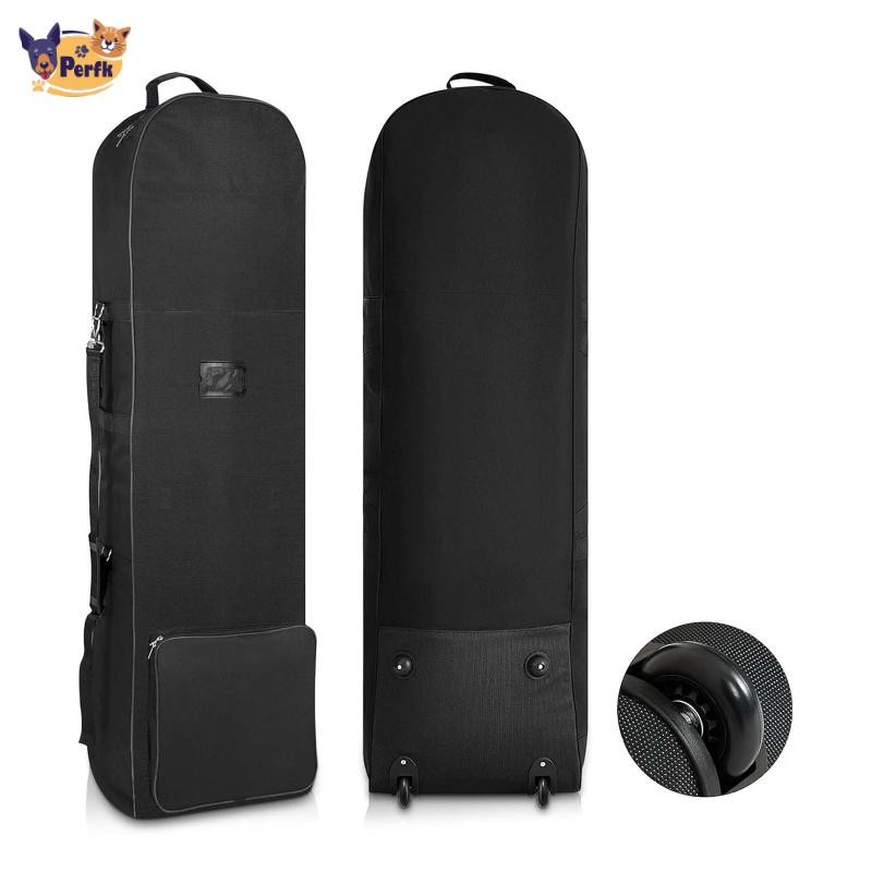 Túi Du Lịch Golf Vải Oxford Túi Hàng Không Di Động Có Thể Gập Lại Dung Tích Lớn Bảo Vệ Câu Lạc Bộ Golf Du Lịch Có Bánh Xe