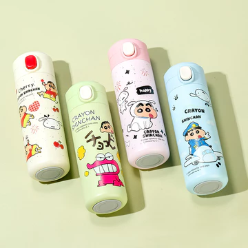 2025 Crayon Shin-Chan Bình nước giữ nhiệt dễ thương Bình giữ nhiệt bằng thép không gỉ 304 Bình nước hoạt hình Bình nước học sinh 450ml Bình giữ nhiệt học sinh Trẻ em Bình nước bằng thép không gỉ Cốc b
