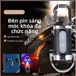 Đèn pin móc chìa khóa, Đèn pin mini EDC, Đèn pin làm việc COB móc chìa khóa 7 chế độ sáng