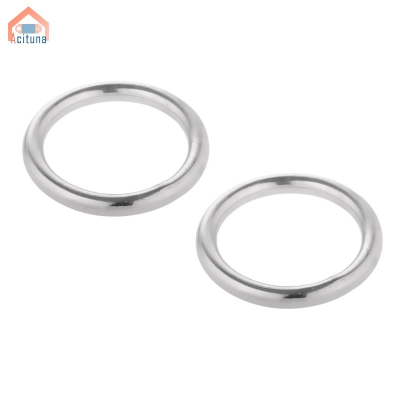 2 Cái / bộ Cường Lực Cao Bền Hàng Hải Thép Không Gỉ 304 Hàn Nhẫn Đánh Bóng Thuyền Giàn Khoan Phần Cứng Đường Kính 25 / 35 / 45 / 60 Mm
