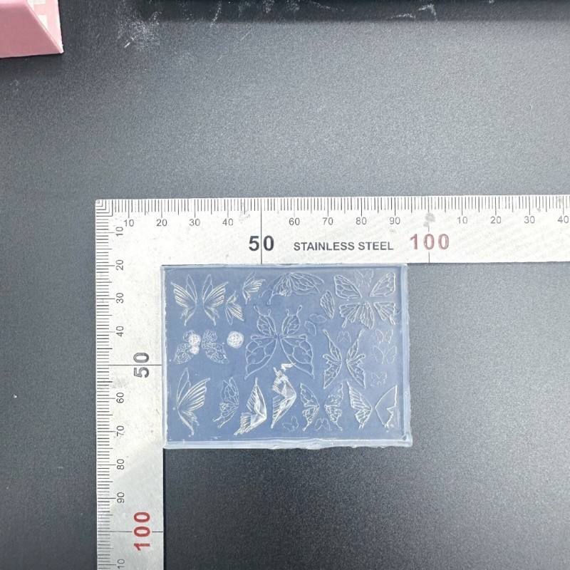 Boom Linh Hoạt Móng Tay Khuôn Silicon 3D Dập Nổi Họa Tiết Bướm Hoa Cho DIY Trang Sức Làm Dụng Cụ Thủ Công