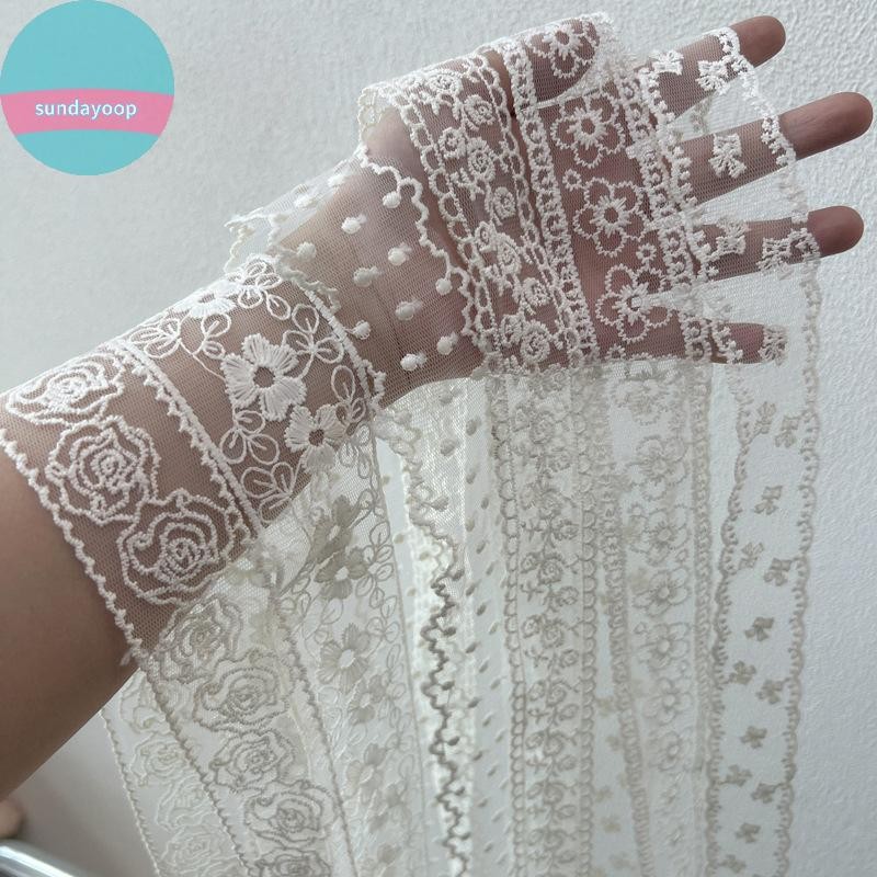 Sund Khăn Ruy Băng Thêu Phong Cách Ren Pháp, Thắt Lưng và Snood, Phù Hợp Mùa Hè