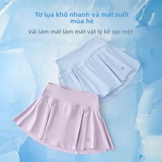 Váy xếp ly bằng lụa băng mát mẻ mùa hè cho bé gái-Váy thể thao Tennis chống chói