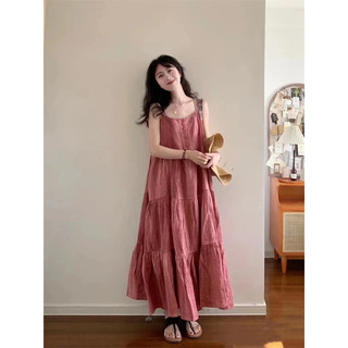 Váy yếm cổ điển mùa hè Plus Váy lớn nữ
