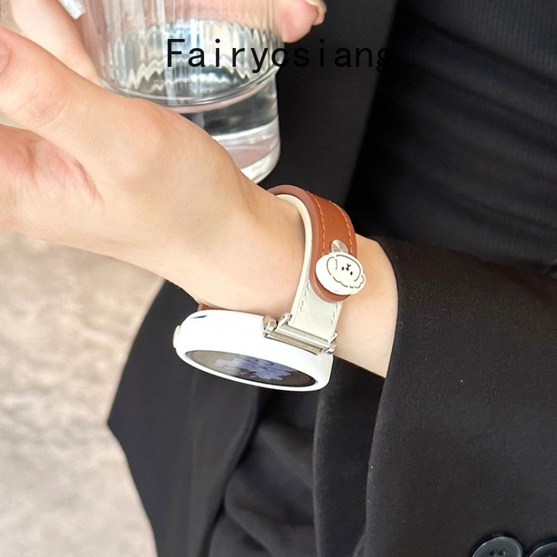 Dây đeo da mỏng 18mm 20mm 22mm cho Samsung Galaxy Watch 7 FE 6 5 Pro 4 Classic Active 2 Vòng tay phát hành nhanh