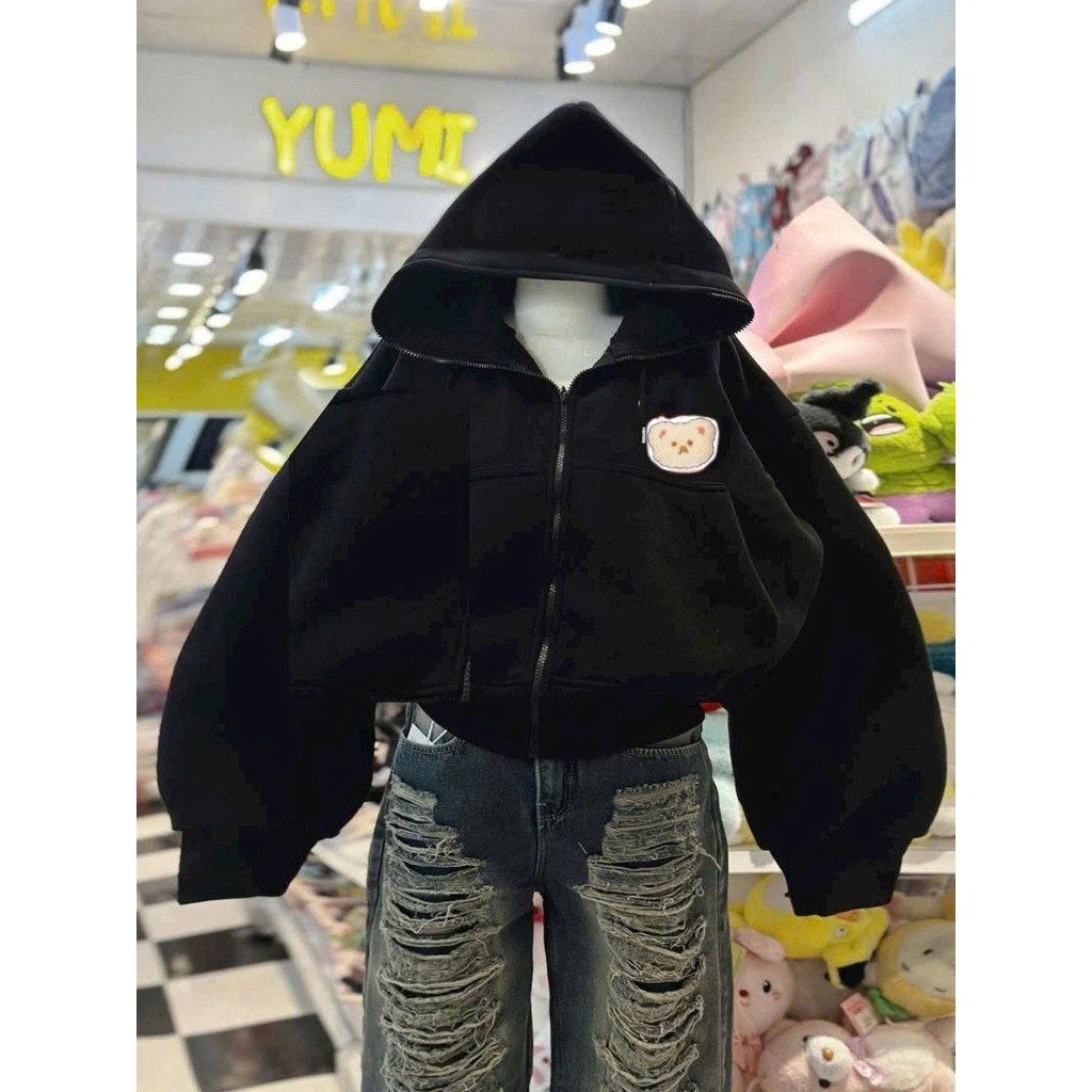 [ Rẻ Vô Địch ] Tổng Hợp Áo Khoác Nỉ Nam Nữ Form Rộng Tay dài Unisex - hình gấu dâu