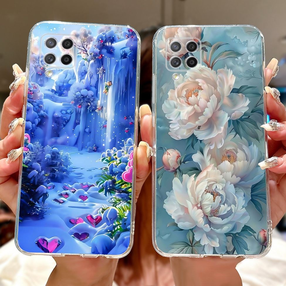 Dành Cho Samsung A42 5G Ốp Lưng SM-A426B Thẩm Mỹ Mèo Dễ Thương Thời Trang Hoa Sơn Ốp lưng Samsung Galaxy A42