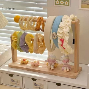 LUImo Giá Để Đồ Bằng Gỗ Đế Trưng Bày 2 Lớp Sử Dụng Nhà Phụ Kiện Tóc Trang Sức Mũ Trưng Bày Giá Để Đồ Trang Sức SBS
