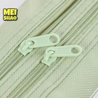 MeiShao Hộp Đựng Bút Chì Di Động Hai Lớp Vải Oxford Dây Kéo Đôi Túi Đựng Bút Chì Dành Cho Học Sinh Trở Lại Trường Bảo Quản Văn Phòng Phẩm Cung Cấp