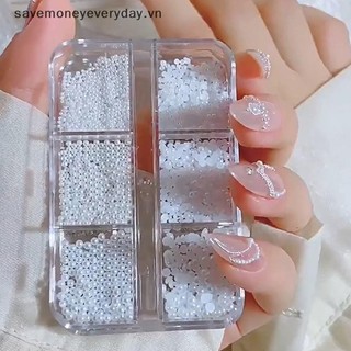 [savemoneyeveryday] 6 Lưới Hạt Móng Tay Ngọc Trai 0.6-2mm Hạt Không Gỉ Bạc Trang Sức Kim Loại Quả Bóng Nhỏ DIY Phụ Kiện Quyến Rũ Trang Trí Móng Tay [vn]