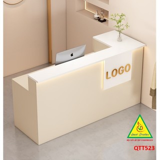 Quầy thu ngân, lễ tân, tính tiền bằng gỗ MDF QTT523 - NỘI THẤT LẮP RÁP VIENDONGADV
