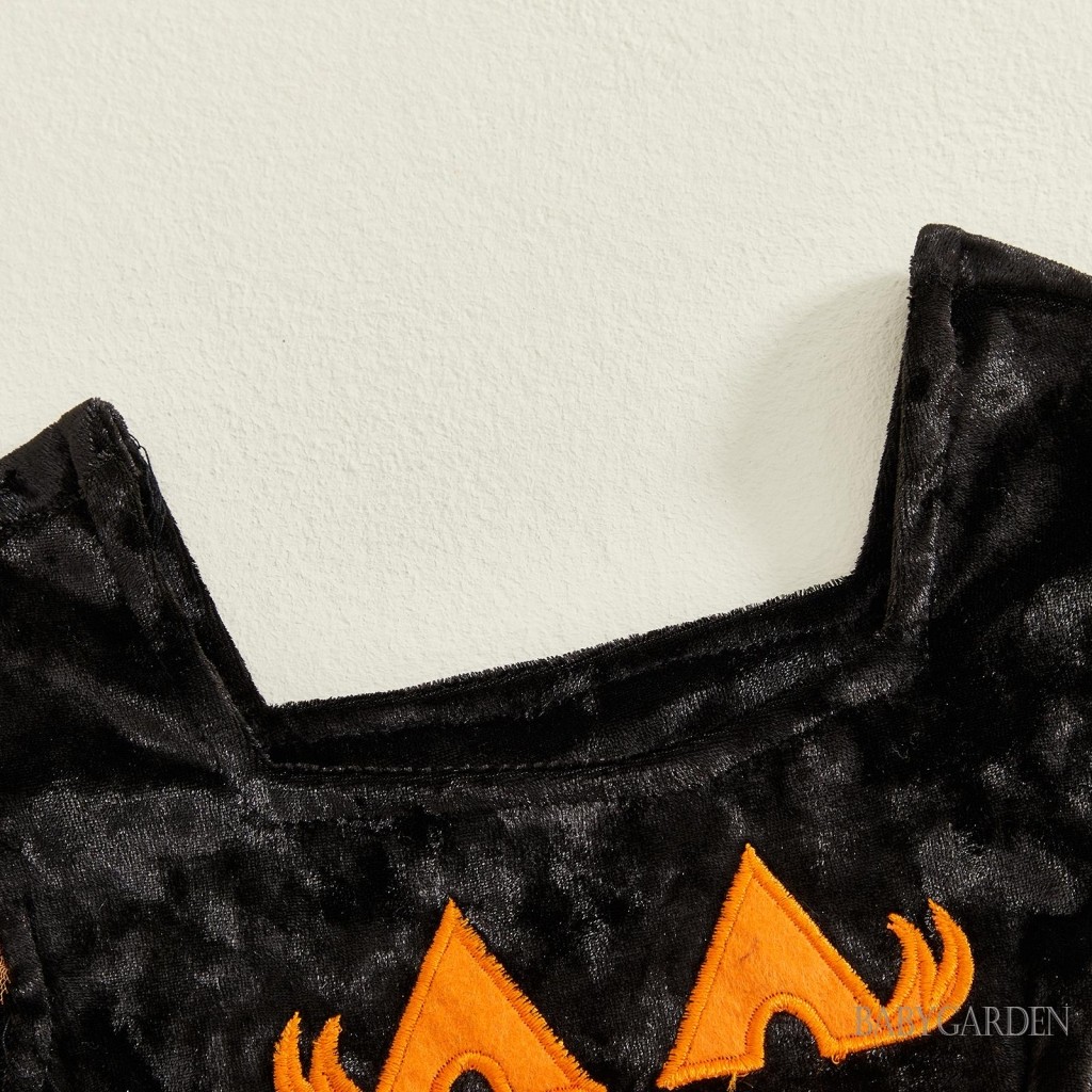 / / -6M-4Y Bé Gái Váy tuyn Thời Trang Halloween Bí Ngô Thêu Áo Bay Tay