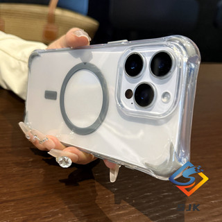 Ốp Từ Tính Chống Sốc Trong Suốt Cho iPhone 16 Pro Max 15 14 13 12 Pro Max 16e Siêu Mỏng Chống Trầy Xước 4 Góc Ốp Lưng Bảo Vệ Vỏ TPU