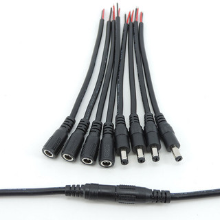 18cm 2pin DC Nam Nữ Phải Thiên Thần Nguồn Bộ Chuyển Đổi 18awg 7A Cáp Kết Nối Bím Tóc 5.5x2.1mm 5.5x2.5mm Dây Đồng q1 17VN1