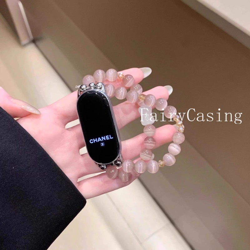 Dây Đeo Trang Sức Cho Xiaomi Mi Band 10 8 9 7 6 5 4 3 Dây Đeo Tay Sang Trọng Mắt Đá Vòng Tay Dây Chuyền Cho Mi Band 8 9 Pro Band